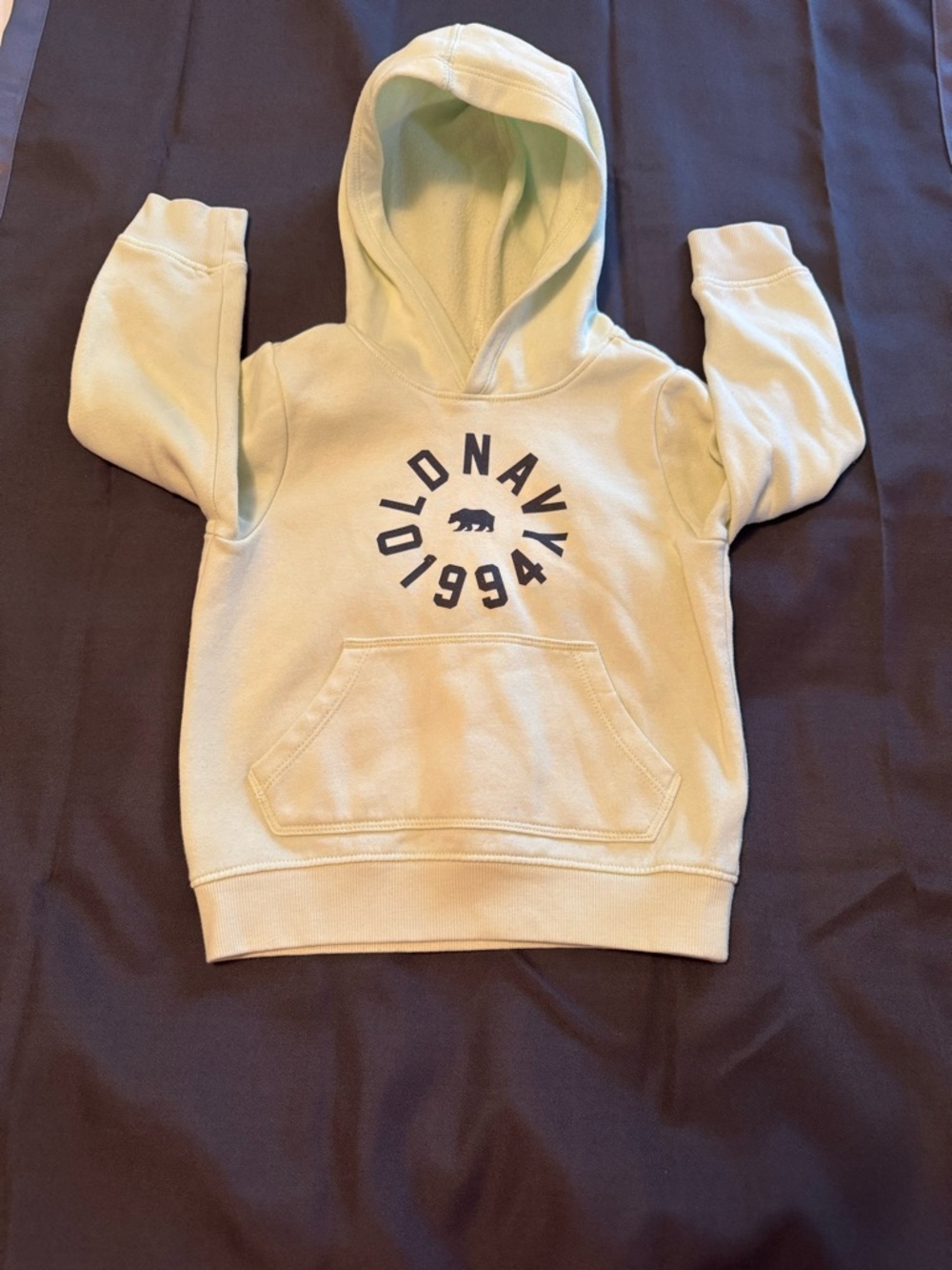 Old Navy Kids Pullover Hoodie Light Green with Kangaroo Pocket Unisex 4T - Picture 4 of 9